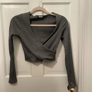 Grey Garage v neck top XS